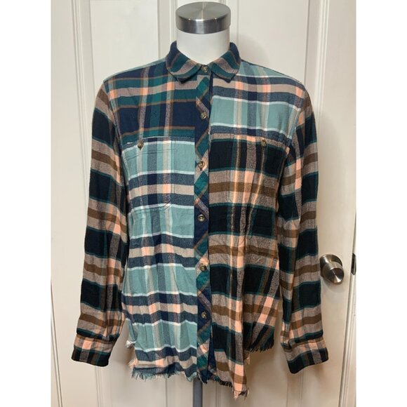 Rails Heathrow Mixed Plaid Green Brando Shirt, Size S - Picture 3 of 13